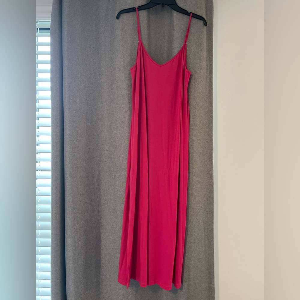 Pink summer spaghetti strapped dress